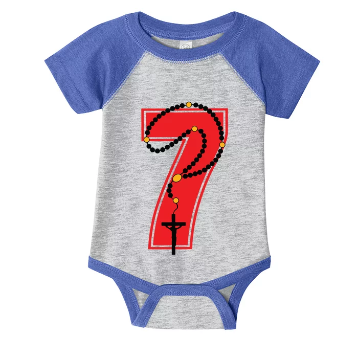 Harrison Butker Christian Football Player Number 7 Infant Baby Jersey Bodysuit