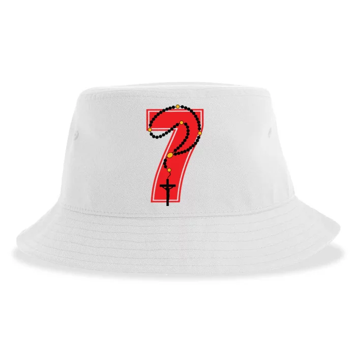 Harrison Butker Christian Football Player Number 7 Sustainable Bucket Hat