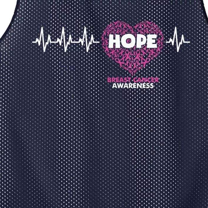 Hope Breast Cancer Awareness Mesh Reversible Basketball Jersey Tank