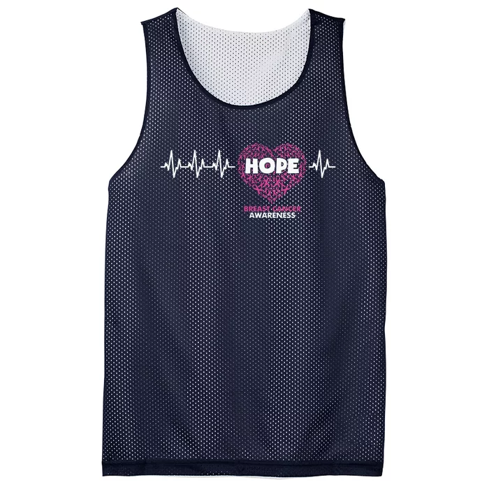 Hope Breast Cancer Awareness Mesh Reversible Basketball Jersey Tank