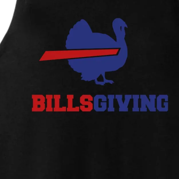 Happy Billsgiving Chicken Football Thanksgiving Ladies Tri-Blend Wicking Tank