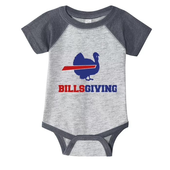 Happy Billsgiving Chicken Football Thanksgiving Infant Baby Jersey Bodysuit