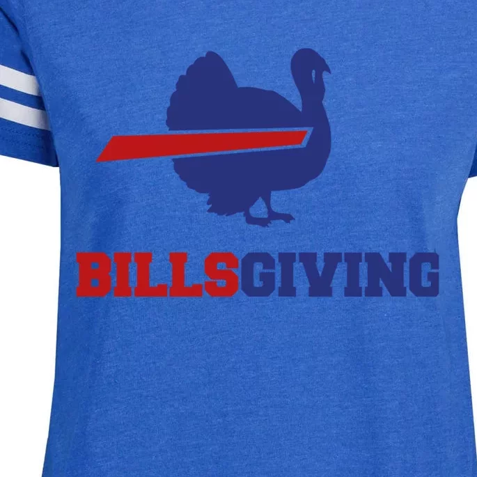 Happy Billsgiving Chicken Football Thanksgiving Enza Ladies Jersey Football T-Shirt