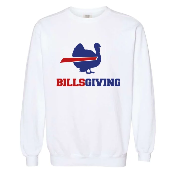 Happy Billsgiving Chicken Football Thanksgiving Garment-Dyed Sweatshirt