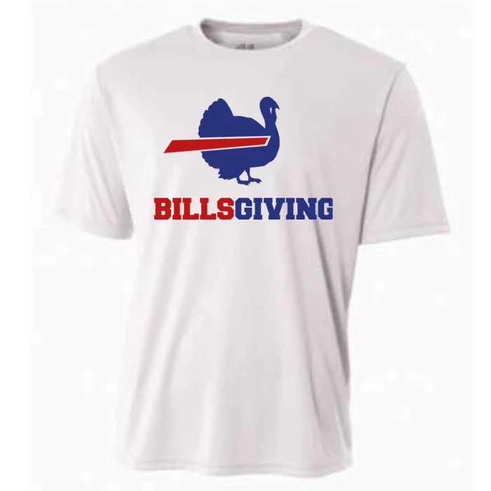 Happy Billsgiving Chicken Football Thanksgiving Cooling Performance Crew T-Shirt