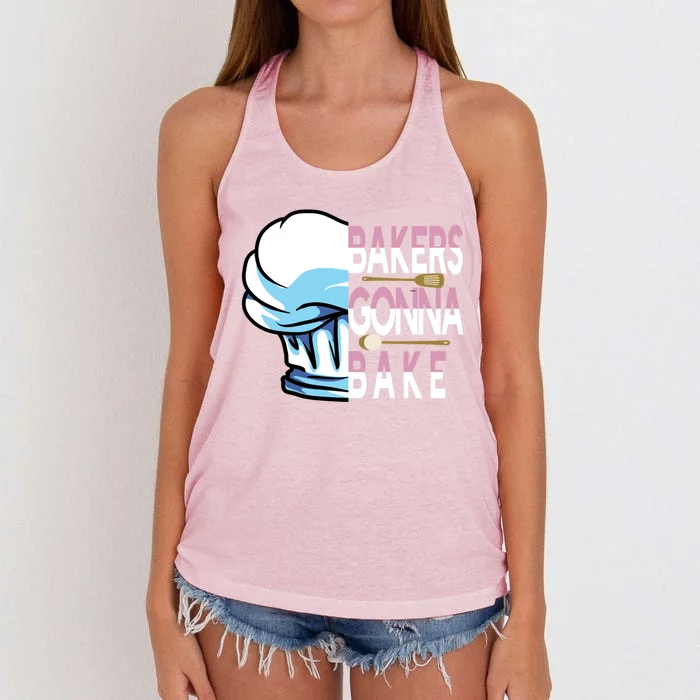 Holiday Baking Competition Chefs Hat Bakers Gonna Bake Gift Women's Knotted Racerback Tank