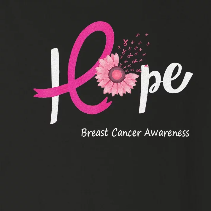 Hope Breast Cancer Pin.K Ribbons Sunflower October Month Toddler Long Sleeve Shirt