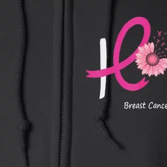 Hope Breast Cancer Pin.K Ribbons Sunflower October Month Full Zip Hoodie