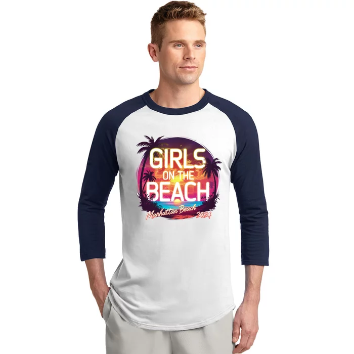 Hattan Beach California Trip 2024 Gift Baseball Sleeve Shirt