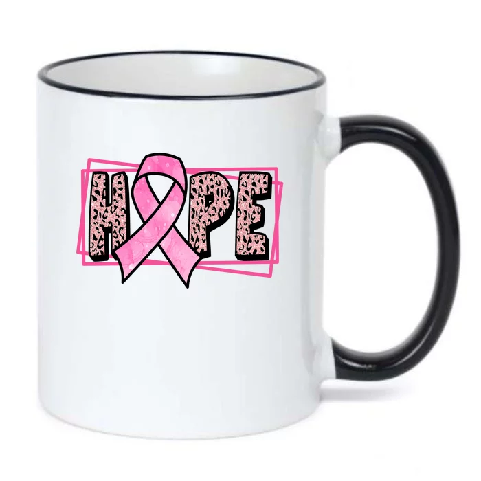 Hope Breast Cancer Awareness Ribbon Black Color Changing Mug