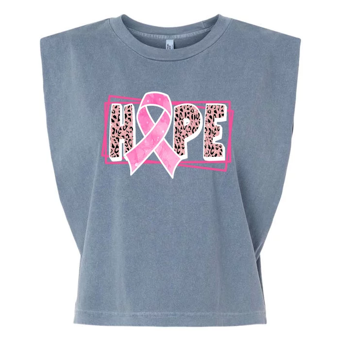 Hope Breast Cancer Awareness Ribbon Garment-Dyed Women's Muscle Tee