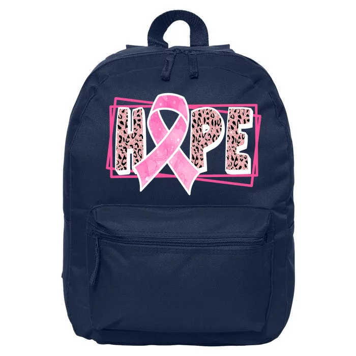 Hope Breast Cancer Awareness Ribbon 16 in Basic Backpack