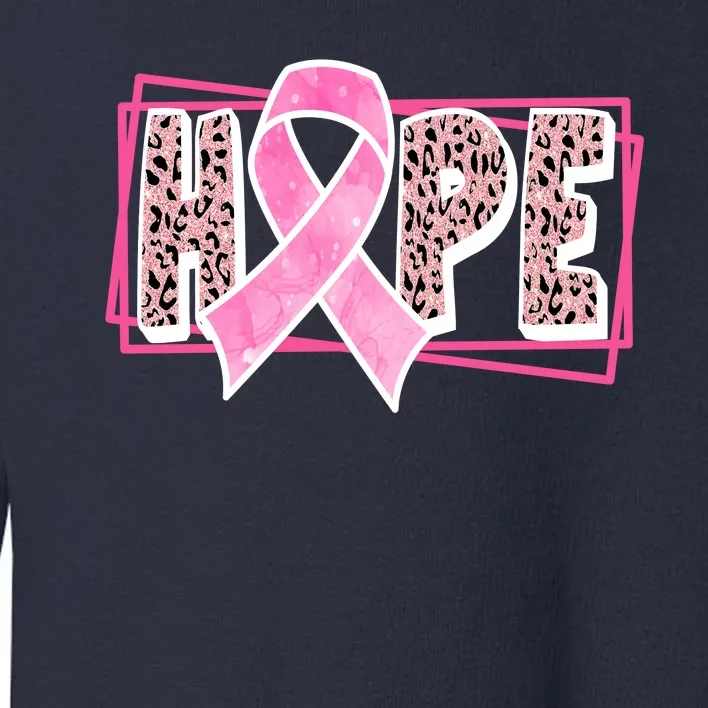 Hope Breast Cancer Awareness Ribbon Toddler Sweatshirt