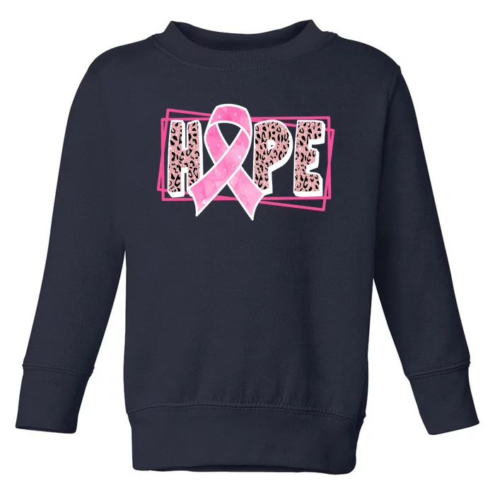 Hope Breast Cancer Awareness Ribbon Toddler Sweatshirt