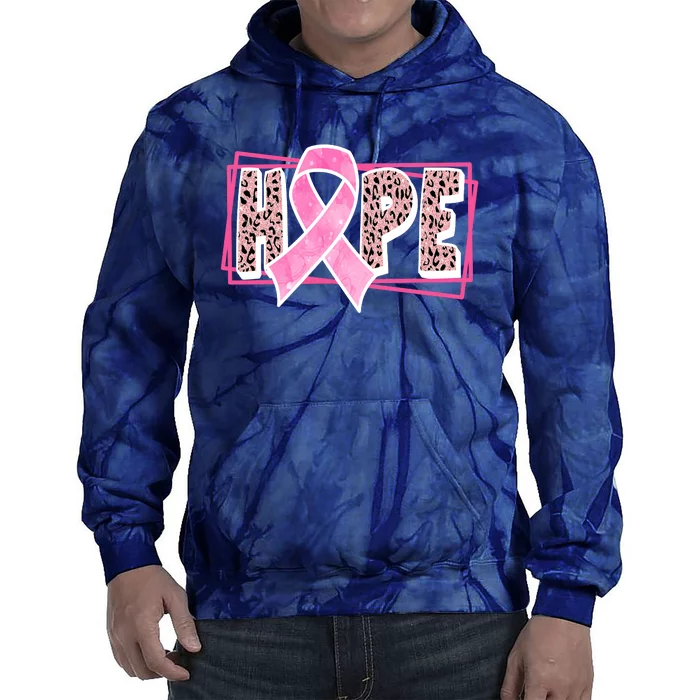 Hope Breast Cancer Awareness Ribbon Tie Dye Hoodie