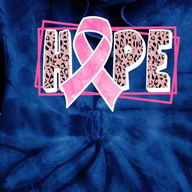 Hope Breast Cancer Awareness Ribbon Tie Dye Hoodie