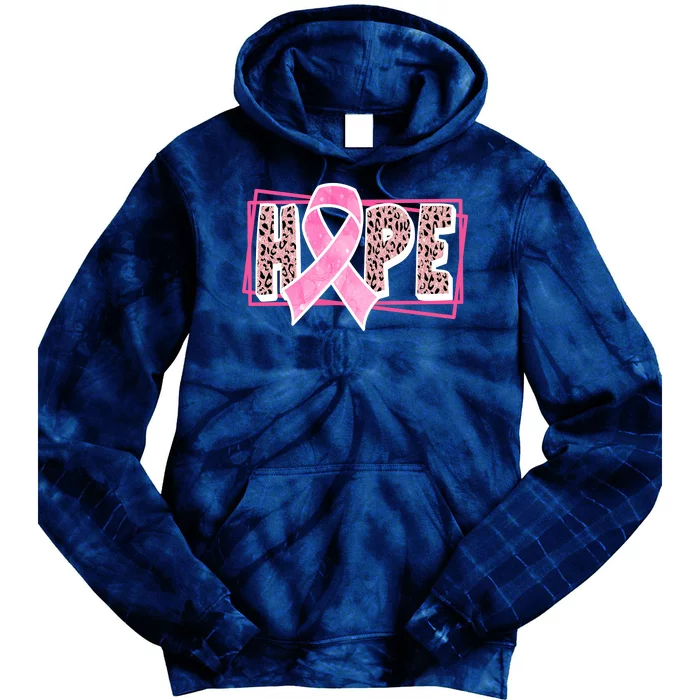 Hope Breast Cancer Awareness Ribbon Tie Dye Hoodie