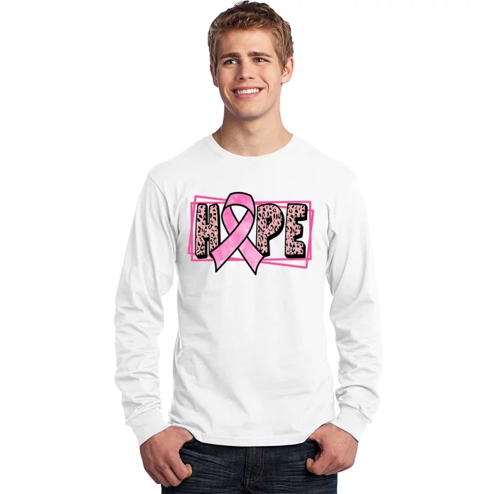 Hope Breast Cancer Awareness Ribbon Long Sleeve Shirt