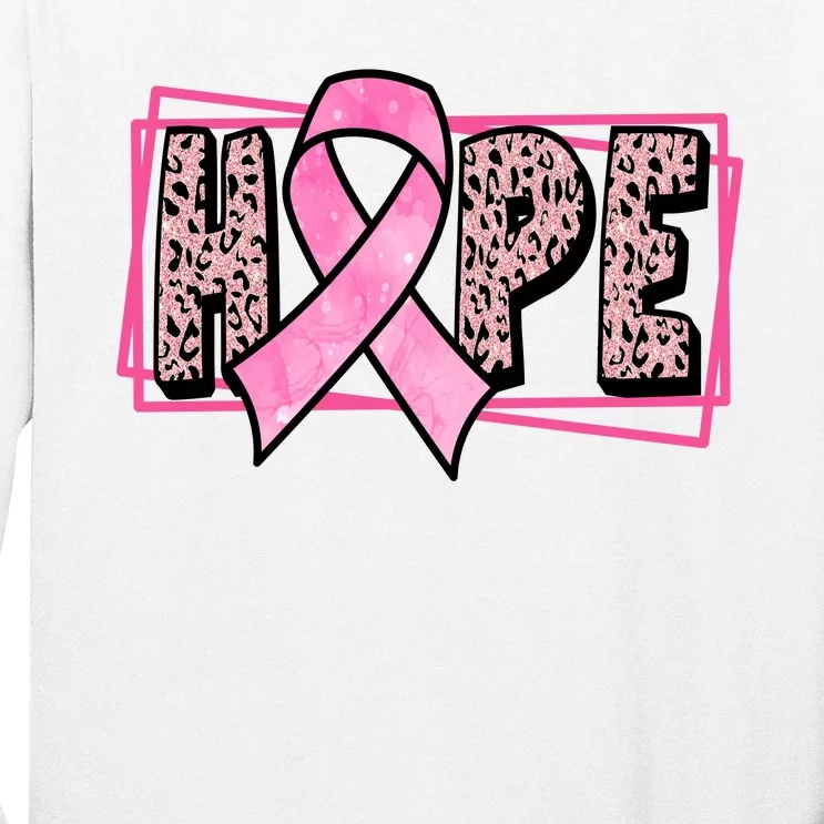 Hope Breast Cancer Awareness Ribbon Long Sleeve Shirt