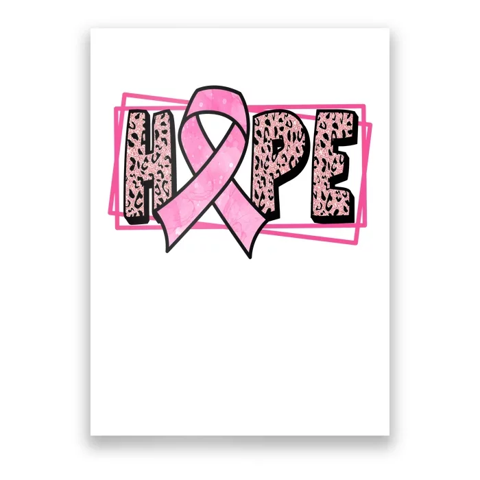 Hope Breast Cancer Awareness Ribbon Poster