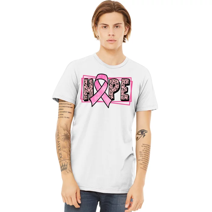 Hope Breast Cancer Awareness Ribbon Premium T-Shirt