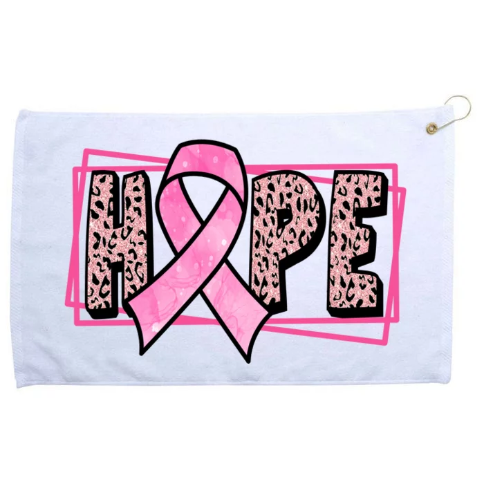 Hope Breast Cancer Awareness Ribbon Grommeted Golf Towel