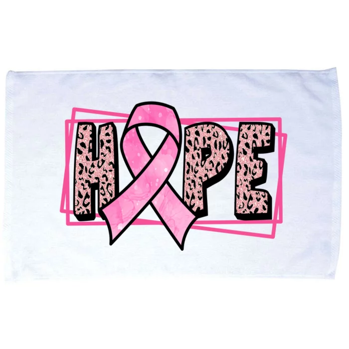 Hope Breast Cancer Awareness Ribbon Microfiber Hand Towel