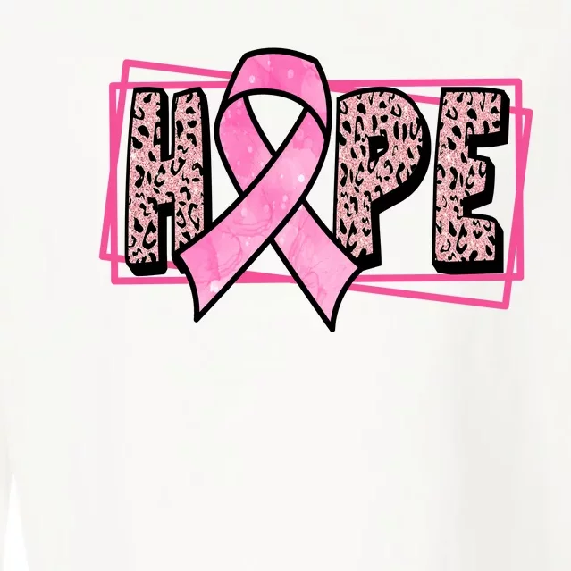 Hope Breast Cancer Awareness Ribbon Cropped Pullover Crew