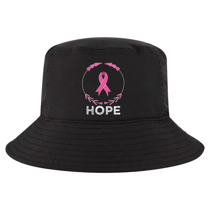 Hope Breast Cancer Awareness T With Ribbon Cool Comfort Performance Bucket Hat