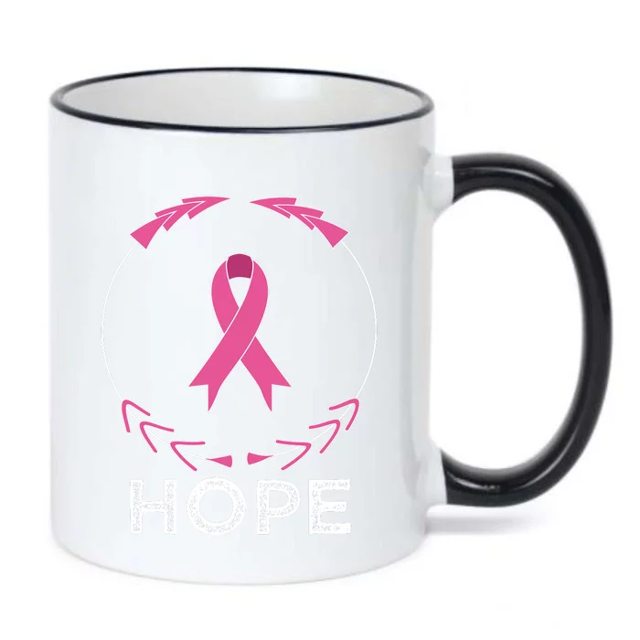 Hope Breast Cancer Awareness T With Ribbon Black Color Changing Mug