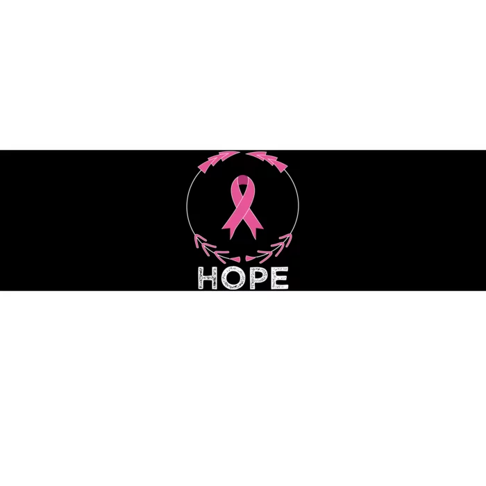 Hope Breast Cancer Awareness T With Ribbon Bumper Sticker