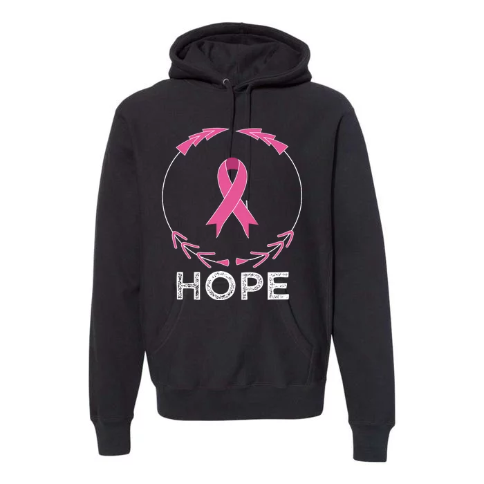 Hope Breast Cancer Awareness T With Ribbon Premium Hoodie