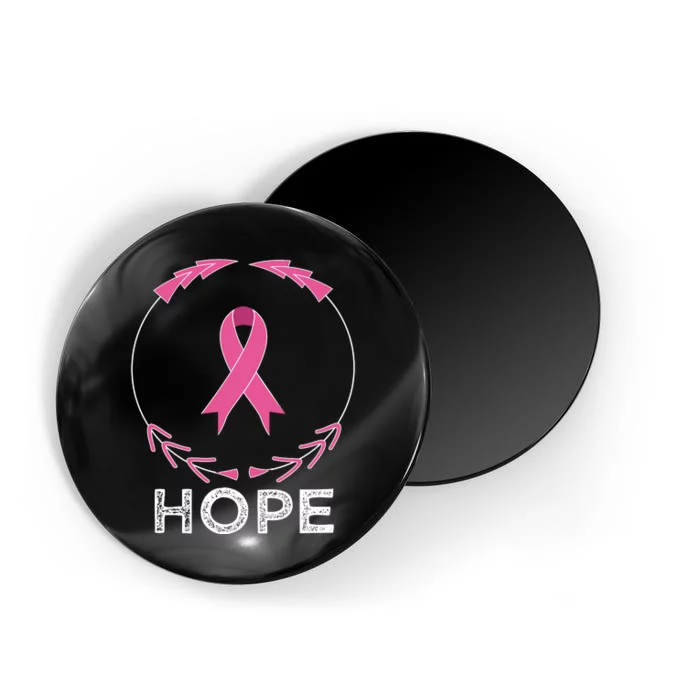 Hope Breast Cancer Awareness T With Ribbon Magnet