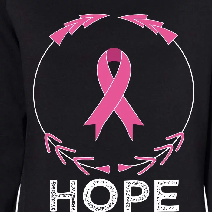 Hope Breast Cancer Awareness T With Ribbon Womens California Wash Sweatshirt