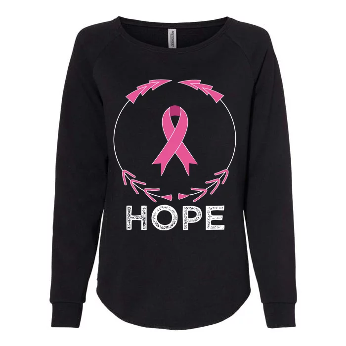 Hope Breast Cancer Awareness T With Ribbon Womens California Wash Sweatshirt