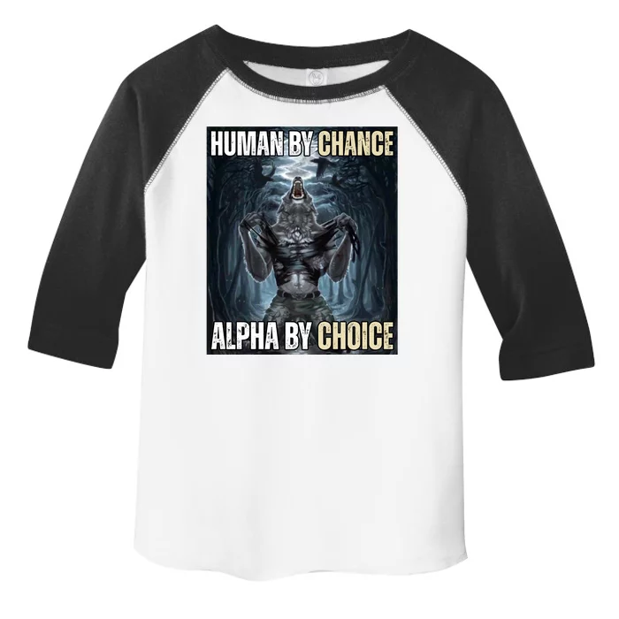 Human By Chance Alpha By Choice Funny Toddler Fine Jersey T-Shirt