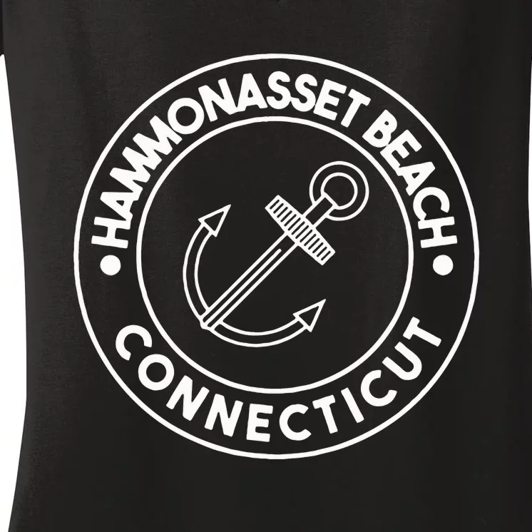 Hammonasset Beach Connecticut Souvenirs Pocket Women's V-Neck T-Shirt