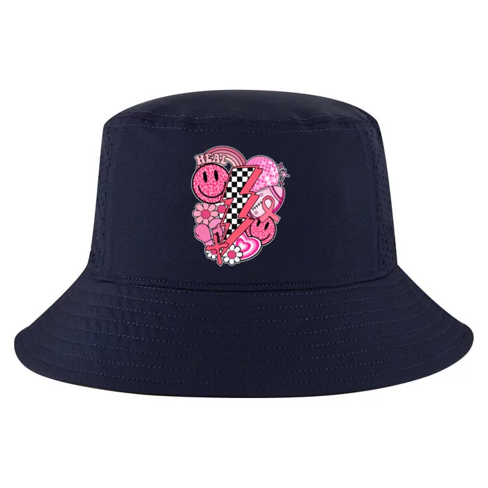 Heal Breast Cancer Awareness Retro Smile Cool Comfort Performance Bucket Hat