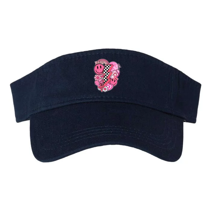 Heal Breast Cancer Awareness Retro Smile Valucap Bio-Washed Visor