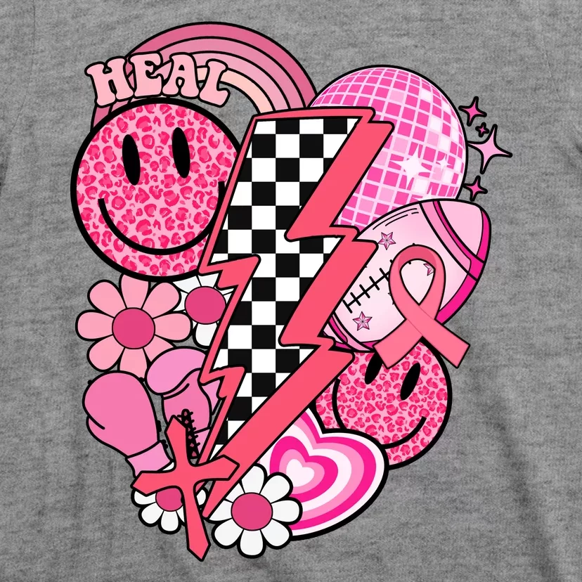 Heal Breast Cancer Awareness Retro Smile T-Shirt