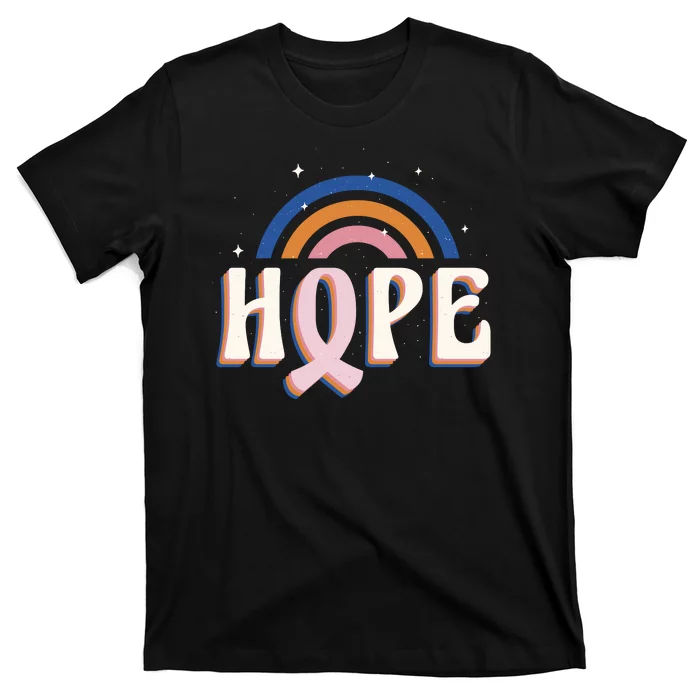 Hope Breast Cancer Awareness Rainbow T-Shirt