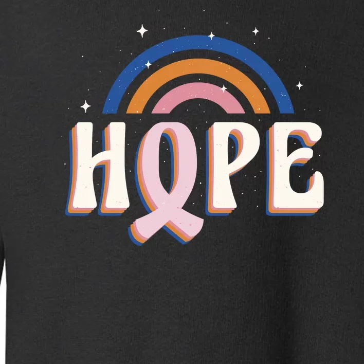 Hope Breast Cancer Awareness Rainbow Toddler Sweatshirt