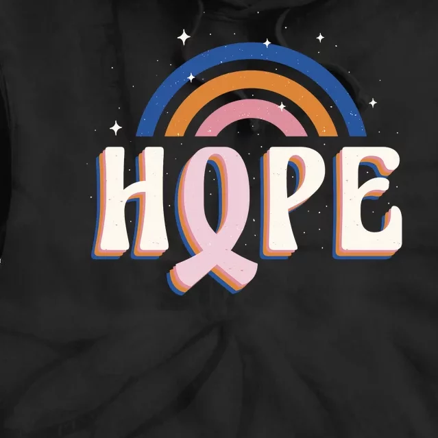 Hope Breast Cancer Awareness Rainbow Tie Dye Hoodie