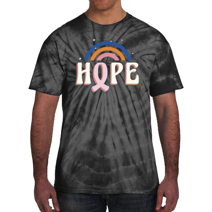 Hope Breast Cancer Awareness Rainbow Tie-Dye T-Shirt