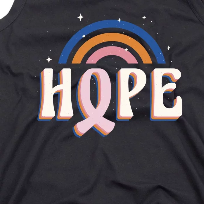 Hope Breast Cancer Awareness Rainbow Tank Top