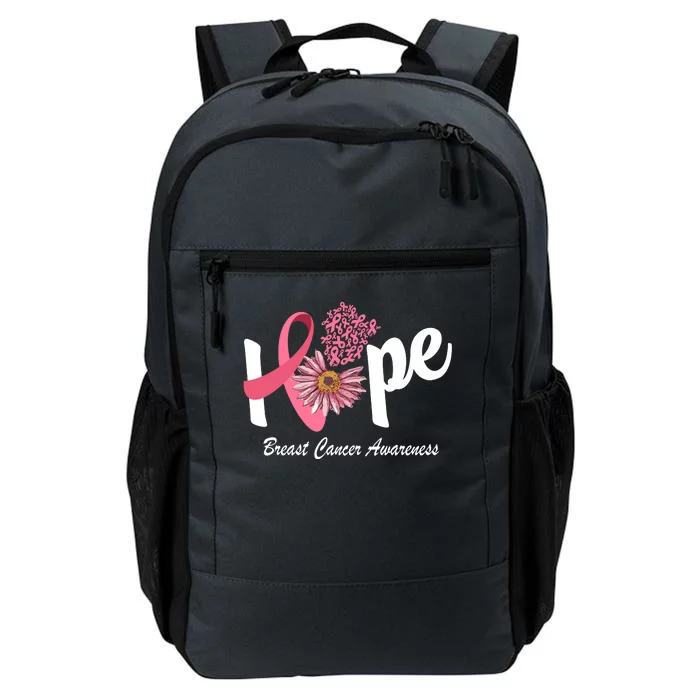 Hope Breast Cancer Awareness Flower Ribbon Daily Commute Backpack