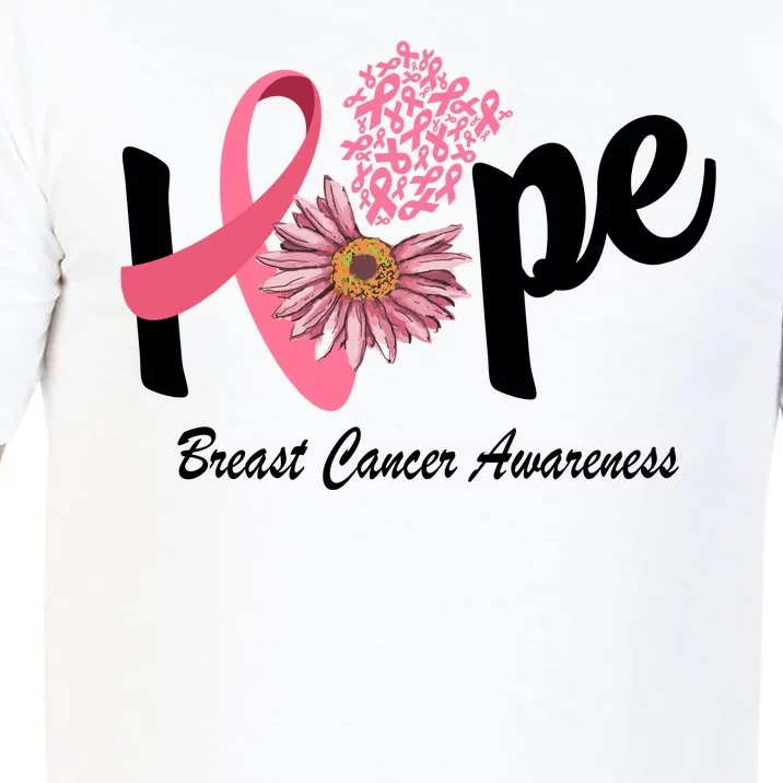 Hope Breast Cancer Awareness Flower Ribbon Comfort Colors T-Shirt