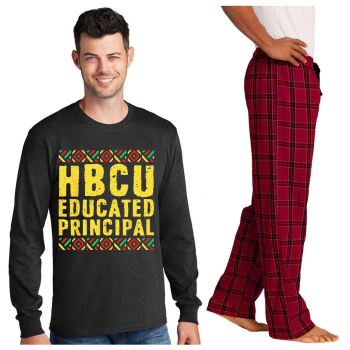 Historical Black College Alumni Gift HBCU Educated Principal Long Sleeve Pajama Set