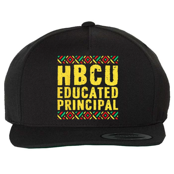 Historical Black College Alumni Gift HBCU Educated Principal Wool Snapback Cap