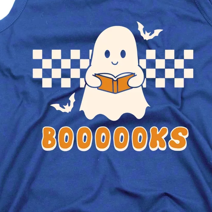 Halloween Booooks Cute Ghost Boo Reading Books Adults Meaningful Gift Tank Top